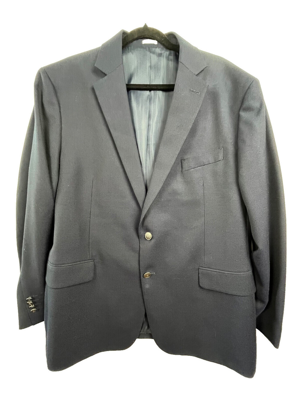 Reda Super 110s Wool Blazer 46R Navy Sport Coat Mens Italy Joseph Abboud
